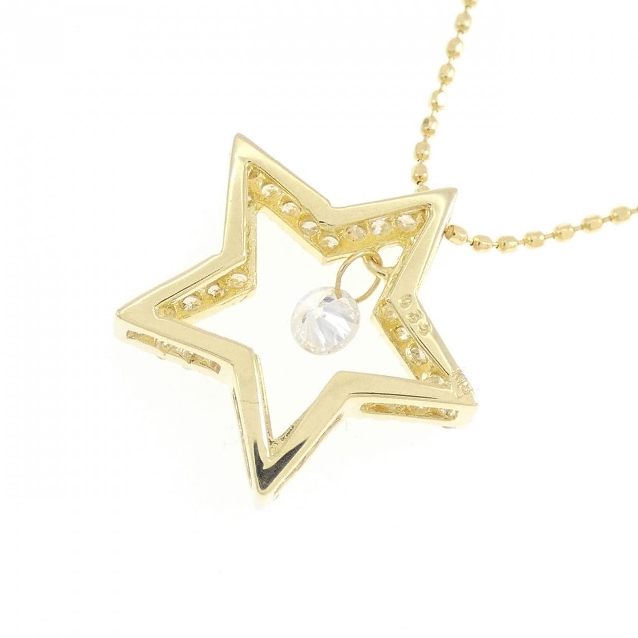 K18YG スター ダイヤモンド ネックレス 0.35CT