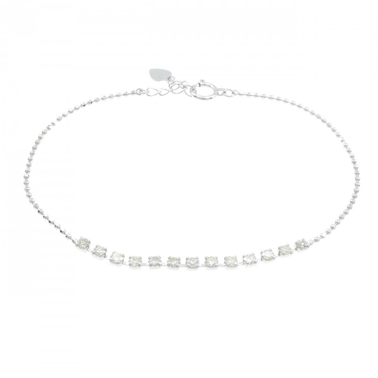 K18WG钻石手链0.50CT