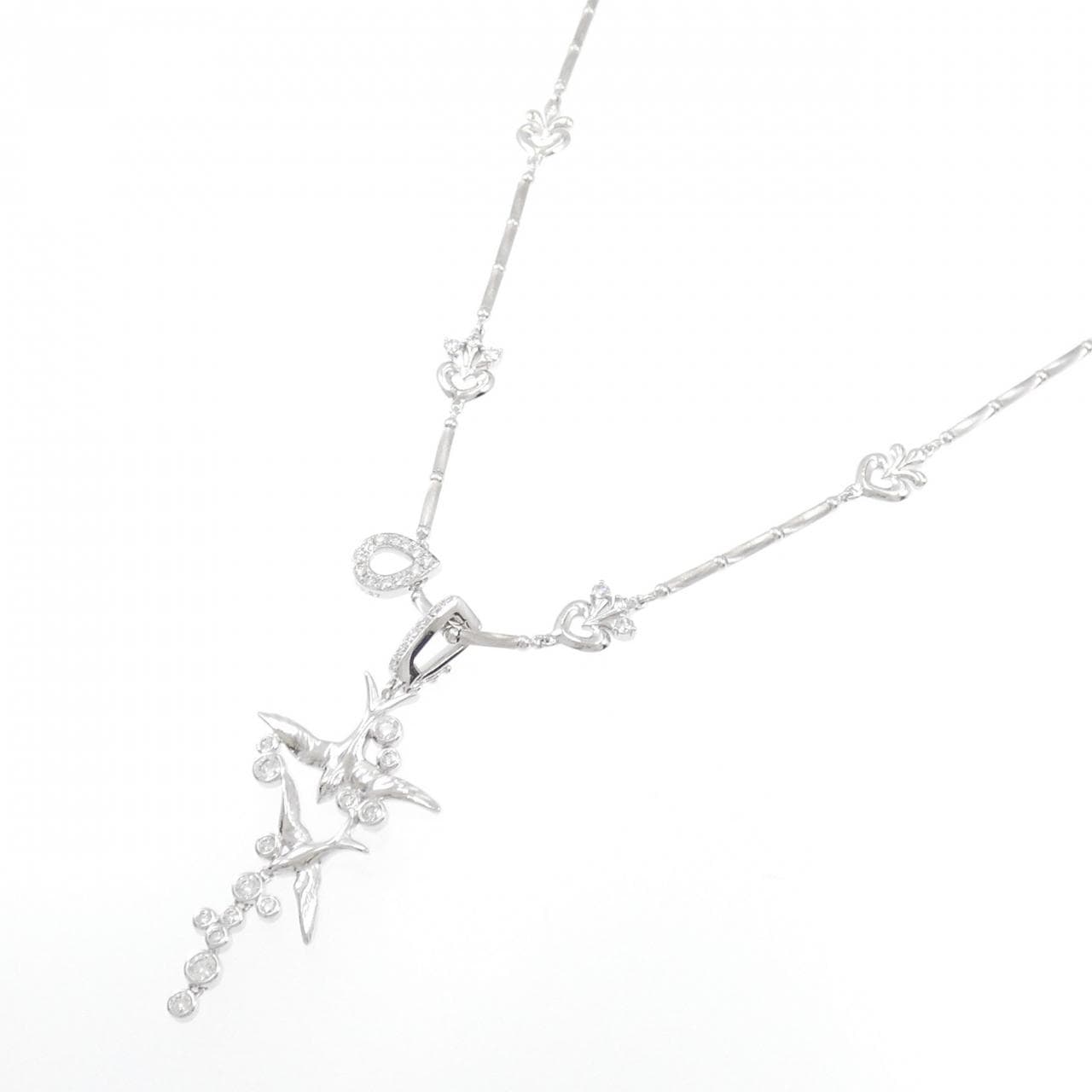 Genet Bird Diamond Necklace 0.27CT