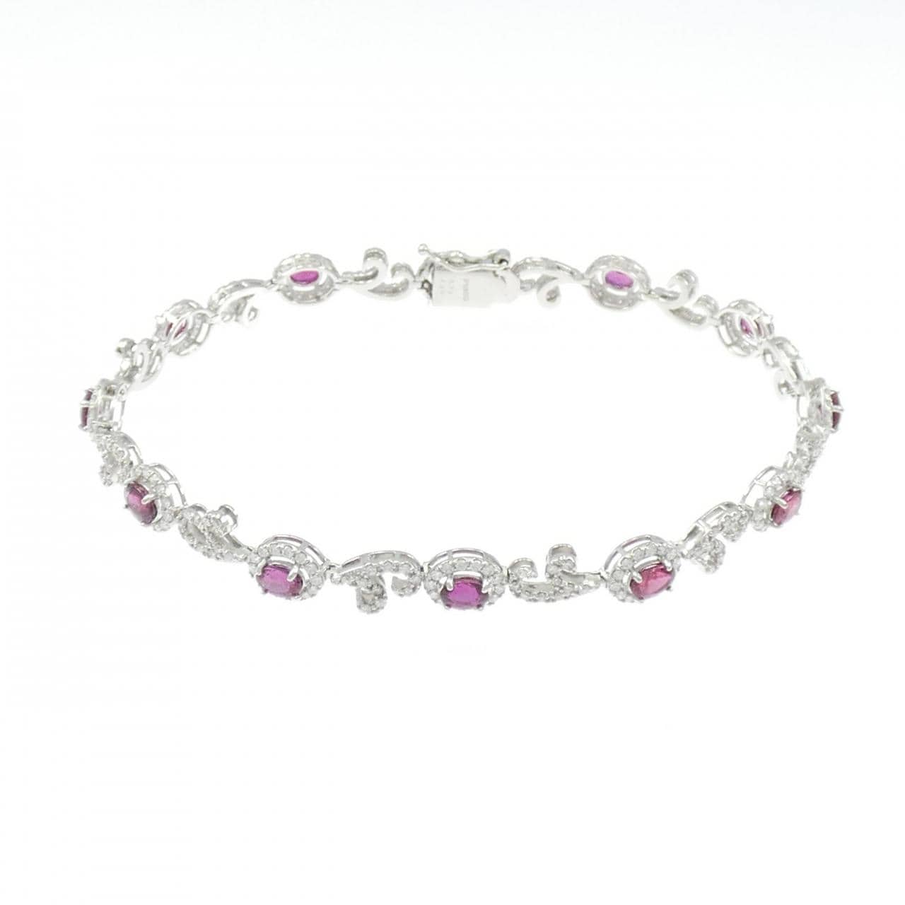 【新品】PT900/PT850 ルビー ブレスレット 2.73CT