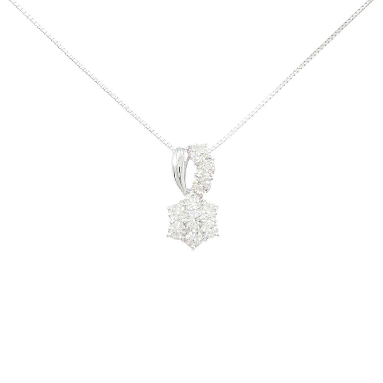 K18WG ダイヤモンド ネックレス 0.40CT