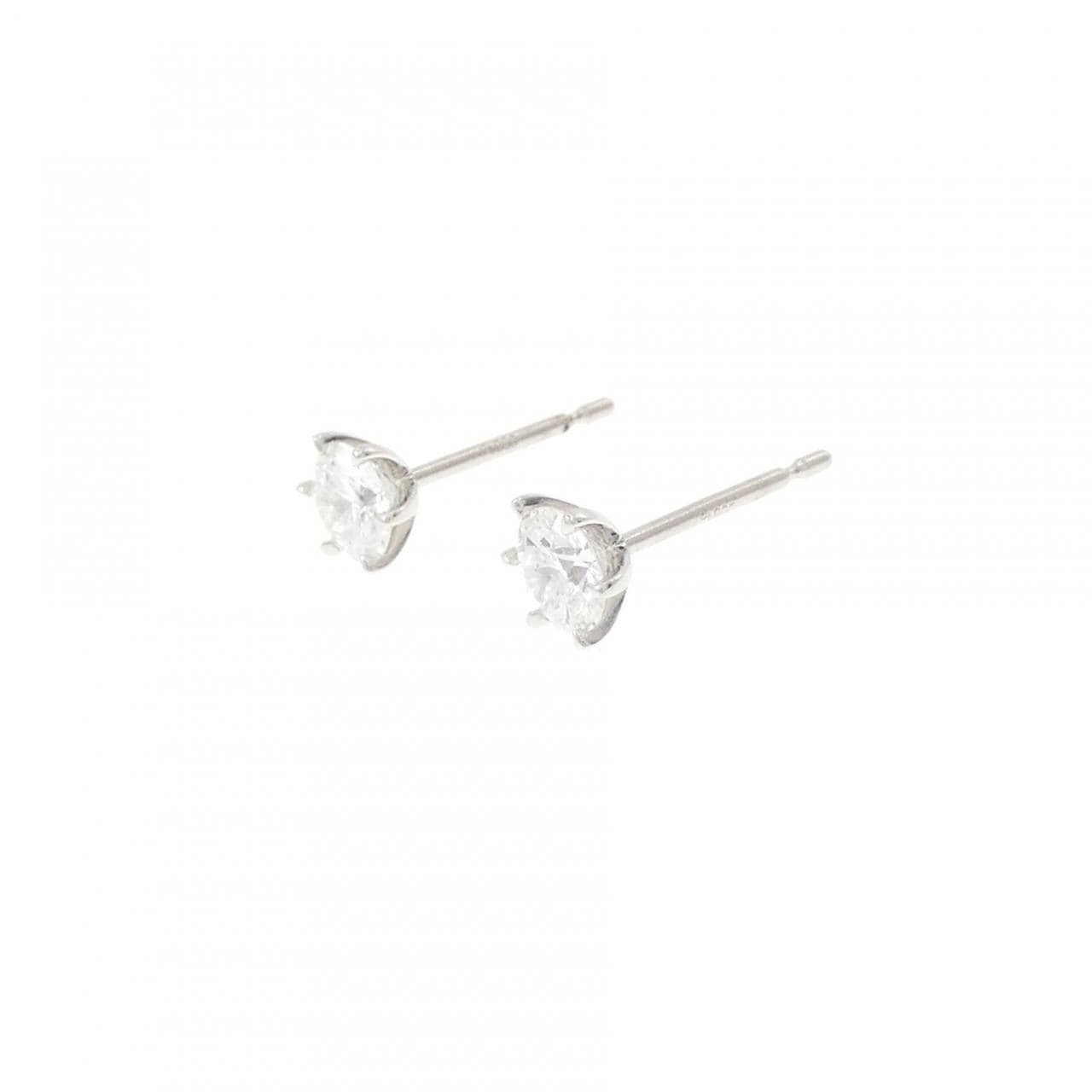 【リメイク】PT900/ST ダイヤモンド ピアス 0.305CT 0.307CT D VS1-2 VG
