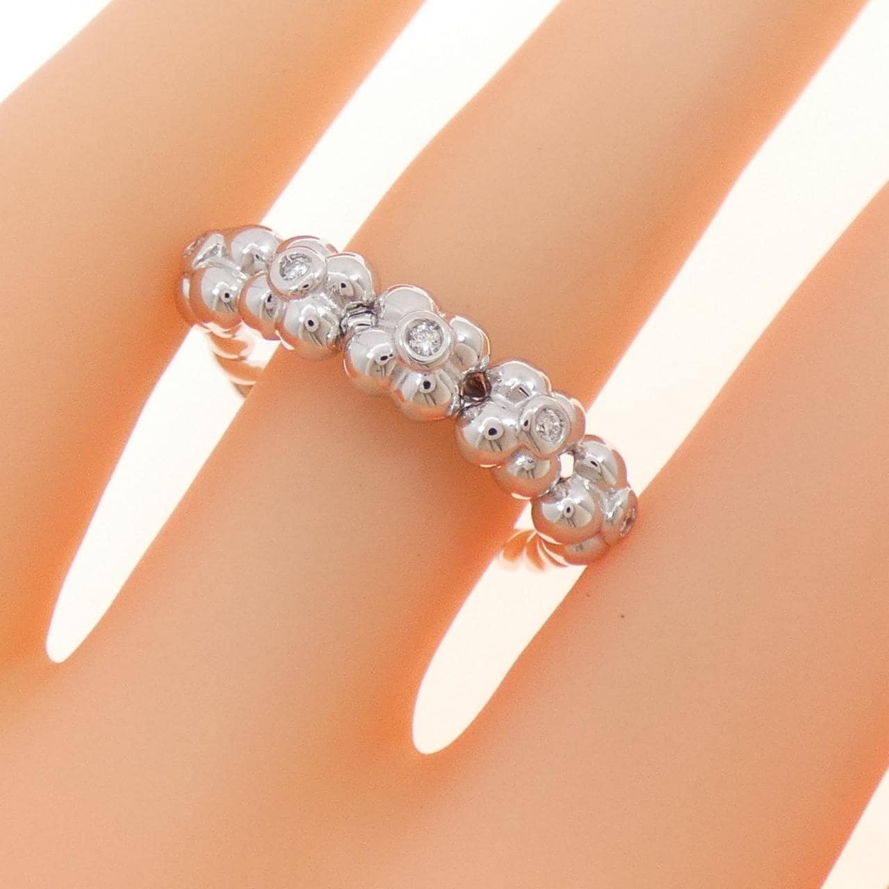 ポンテヴェキオ フラワー ダイヤモンド リング 0.05CT
