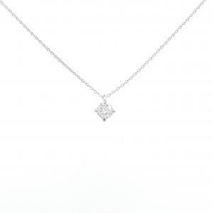K18WG ソリティア ダイヤモンド ネックレス 0.12CT