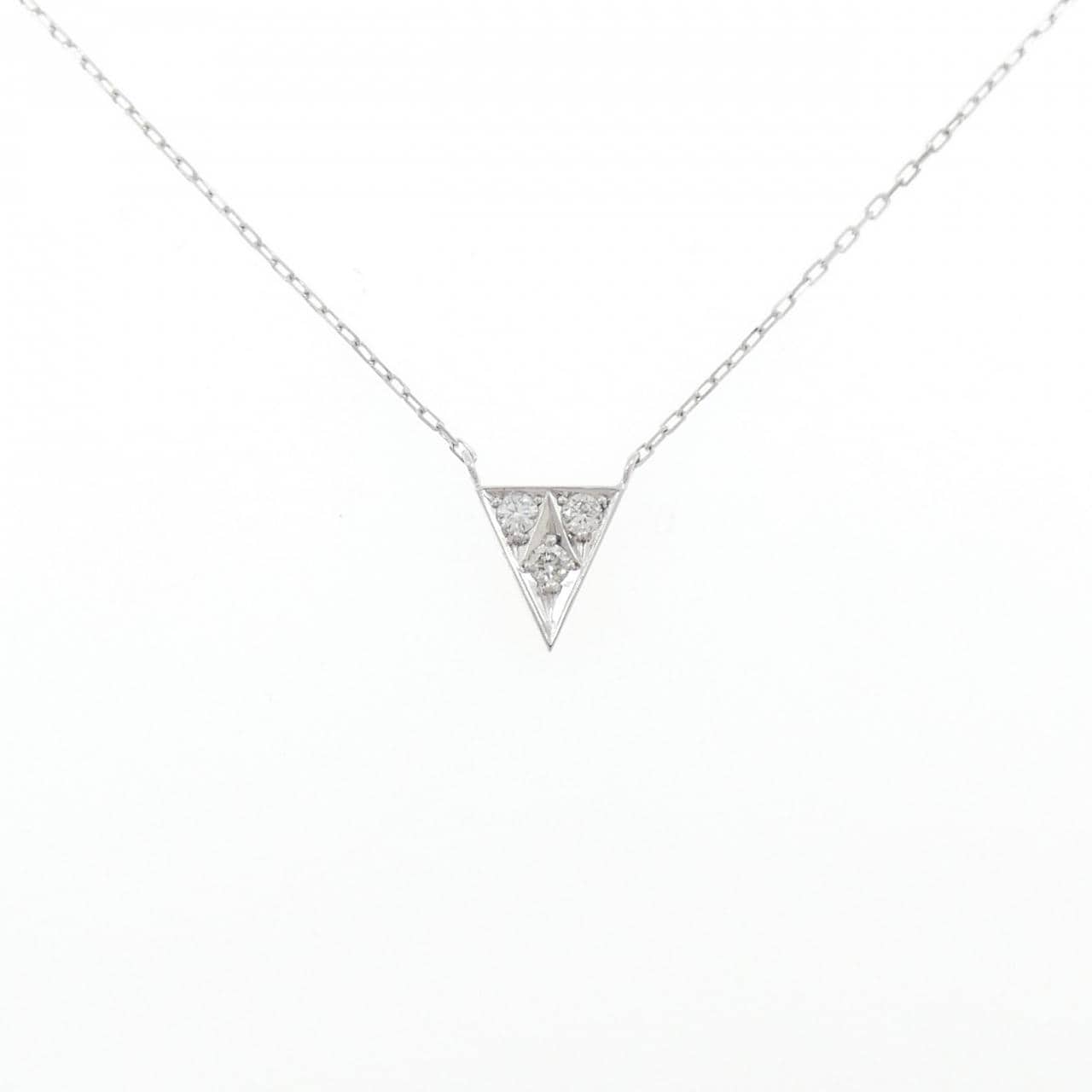 K18WG ダイヤモンド ネックレス 0.09CT