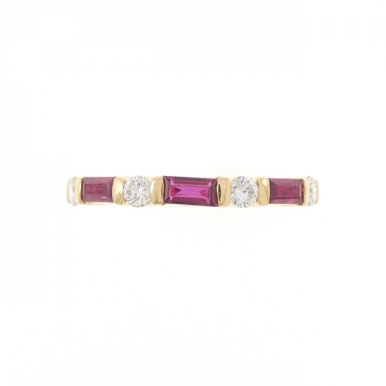 K18YG ルビー リング 0.43CT