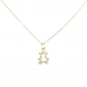 K18YG ベア ダイヤモンド ネックレス 0.08CT