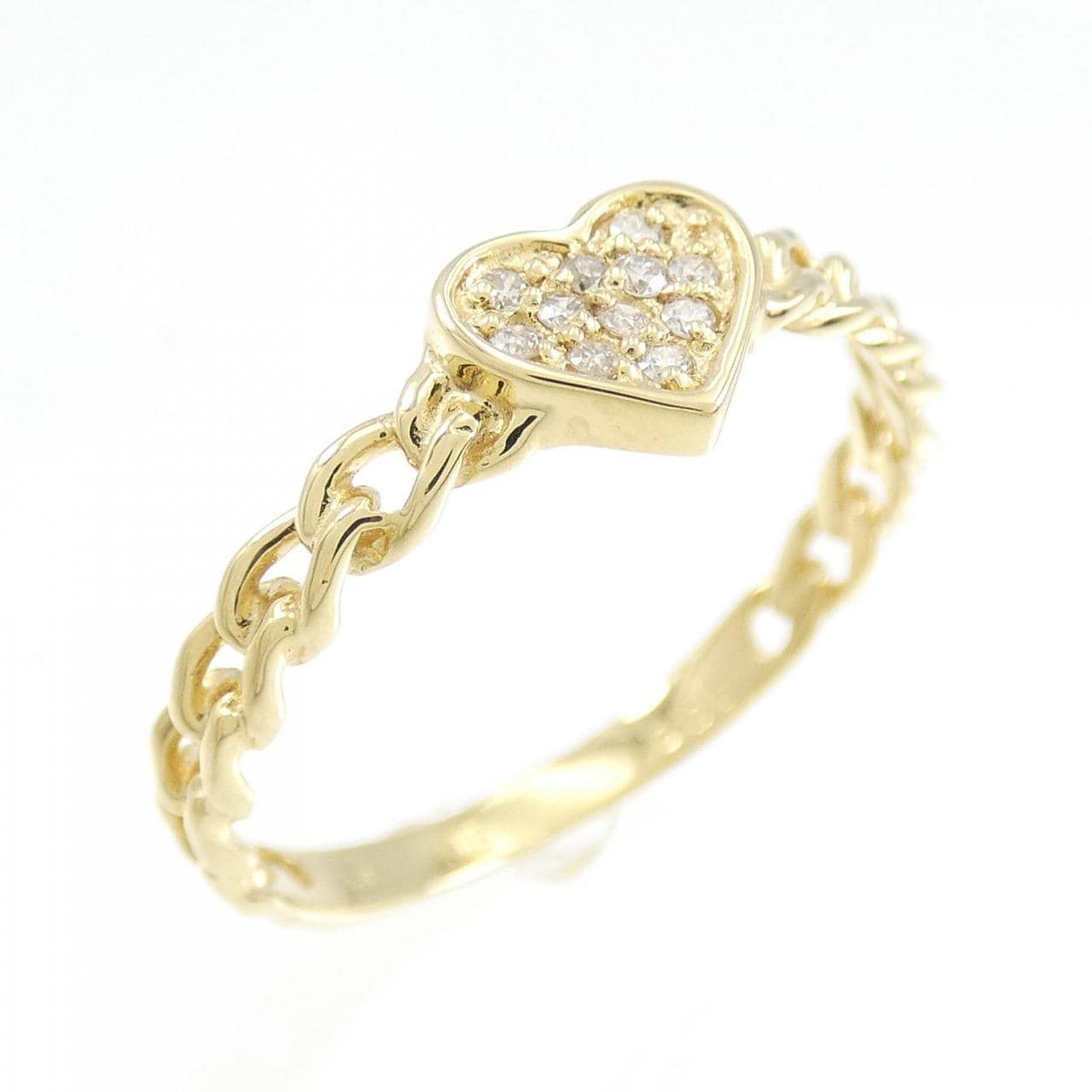 K18YG heart Diamond ring 0.06CT