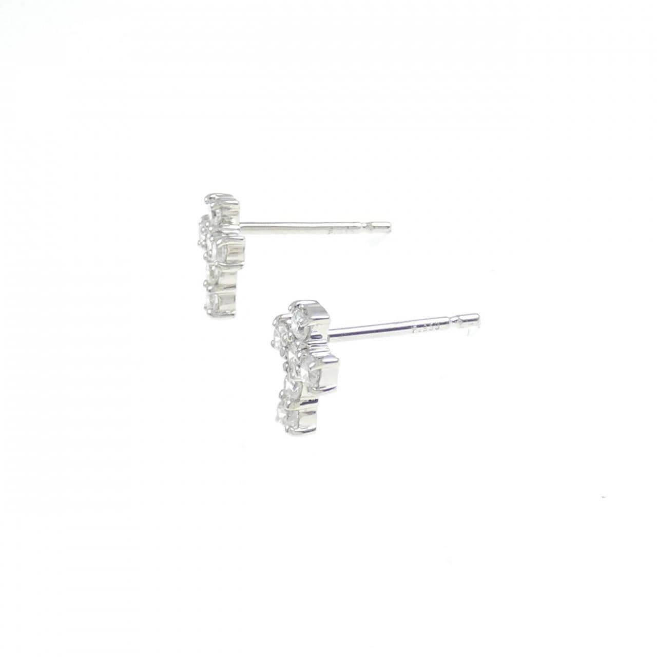 PT クロス ダイヤモンド ピアス 0.26CT