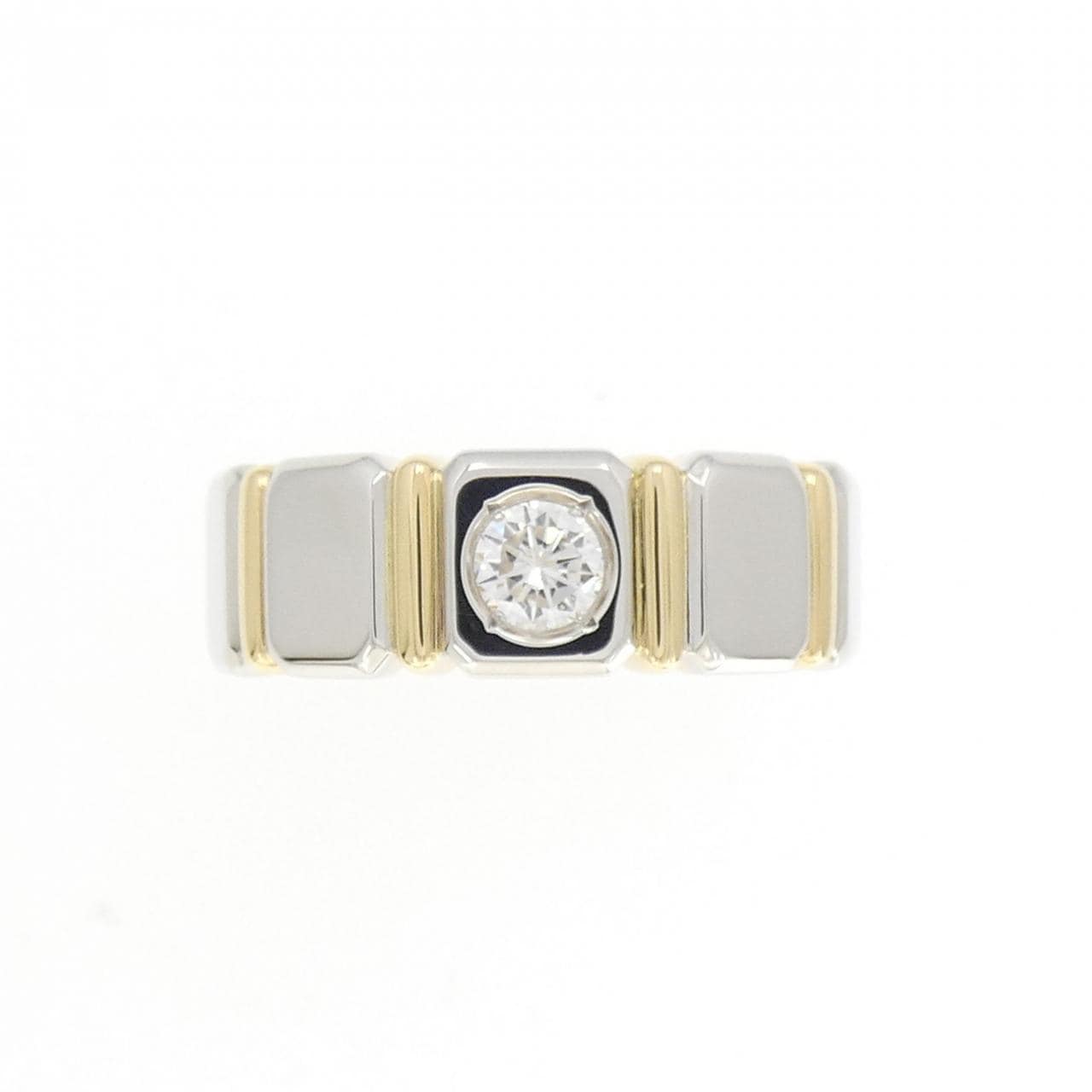 K18YG/PT ダイヤモンド リング 0.22CT