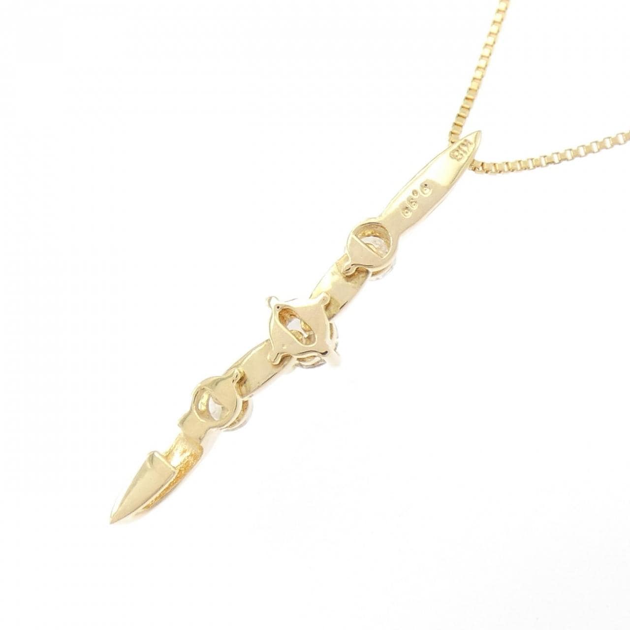 K18YG 2WAY ダイヤモンド ネックレス 0.30CT