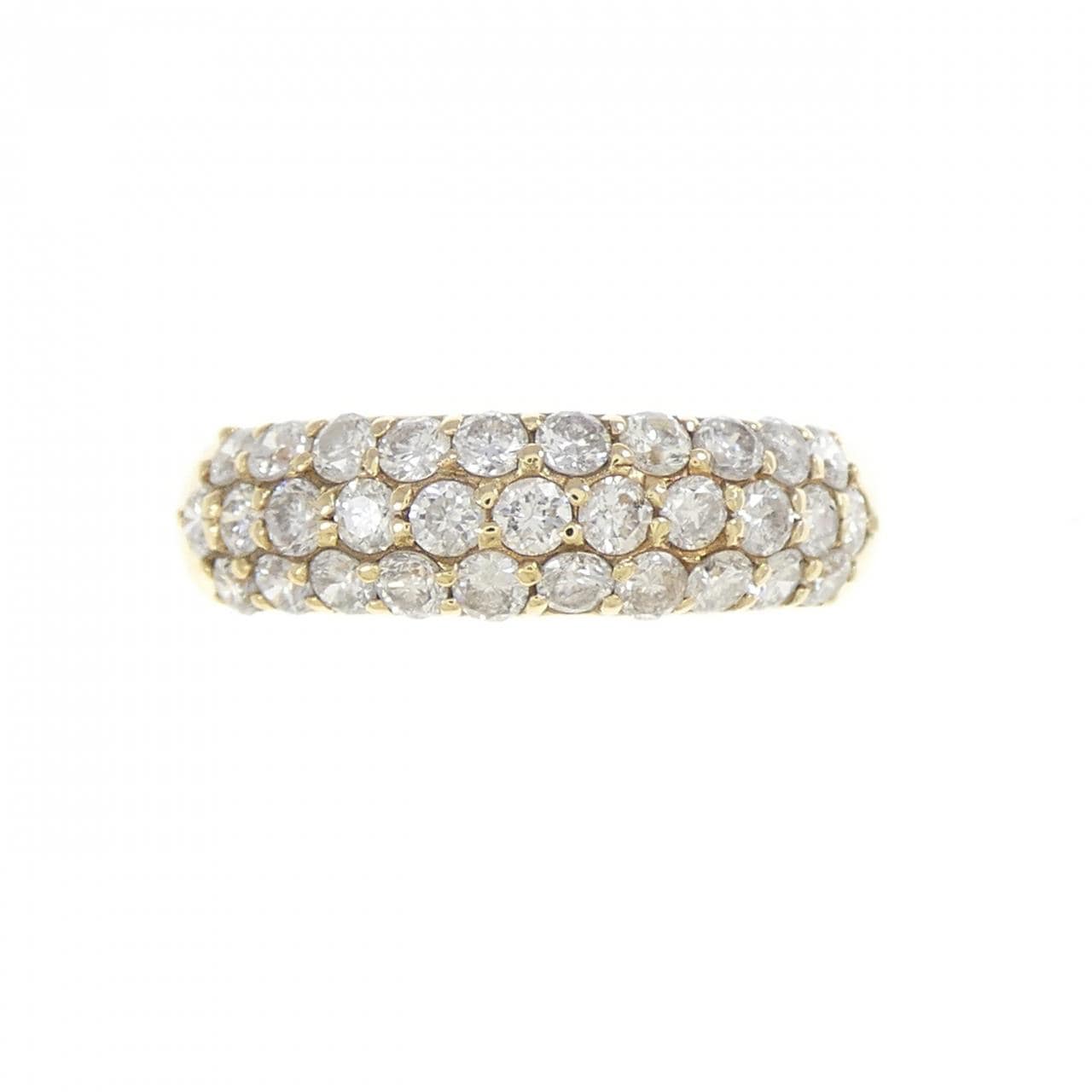 K18YG パヴェ ダイヤモンド リング 1.00CT