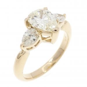 ホワイトゴールド ダイヤモンドリング SI-1 鑑定書付き 指輪 本物 ほぼ 1.5ct ダイヤモンド SI2 K18 wg リング 鑑定書付 1粒 4本爪