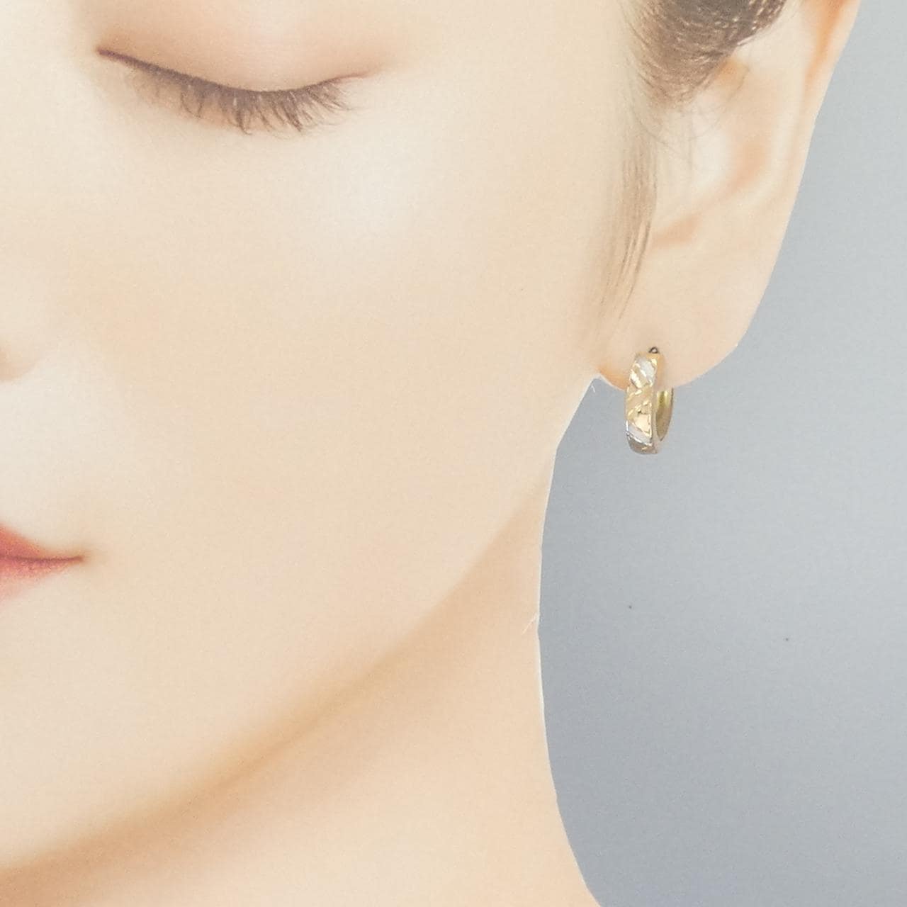 K14スリーカラー ピアス