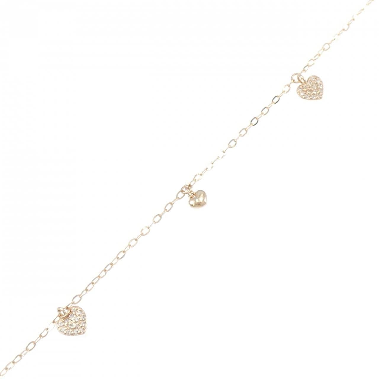 585PG ハート キュービック アンクレット