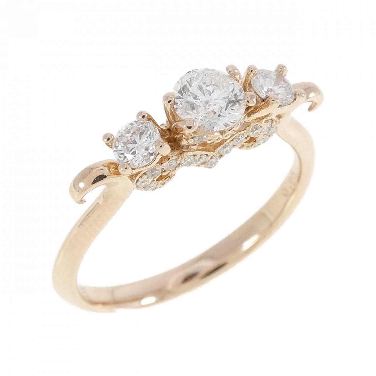 K18PG ダイヤモンド リング 0.25CT