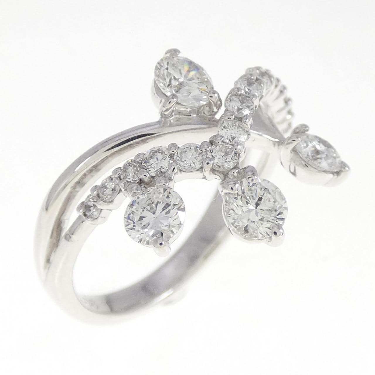 K18WG ダイヤモンド リング 1.08CT