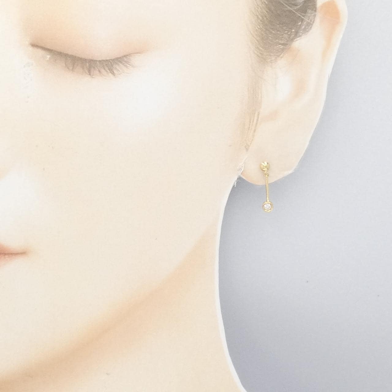 K18YG ダイヤモンド ピアス 0.10CT