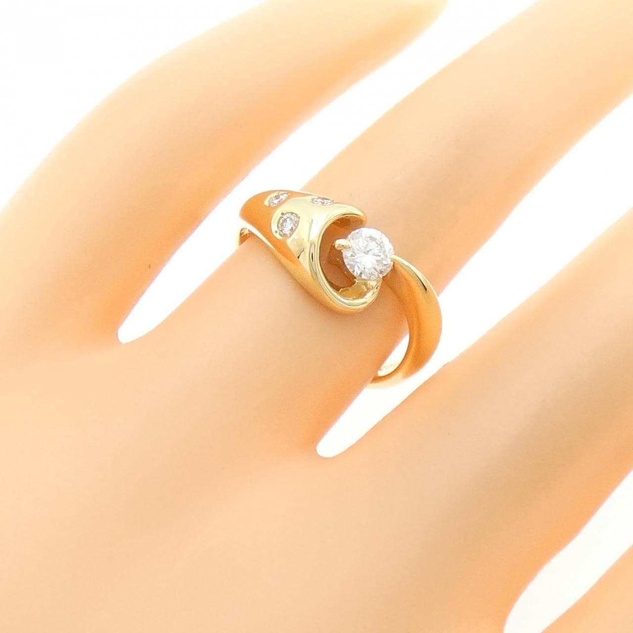 K18YG ダイヤモンド リング 0.275CT