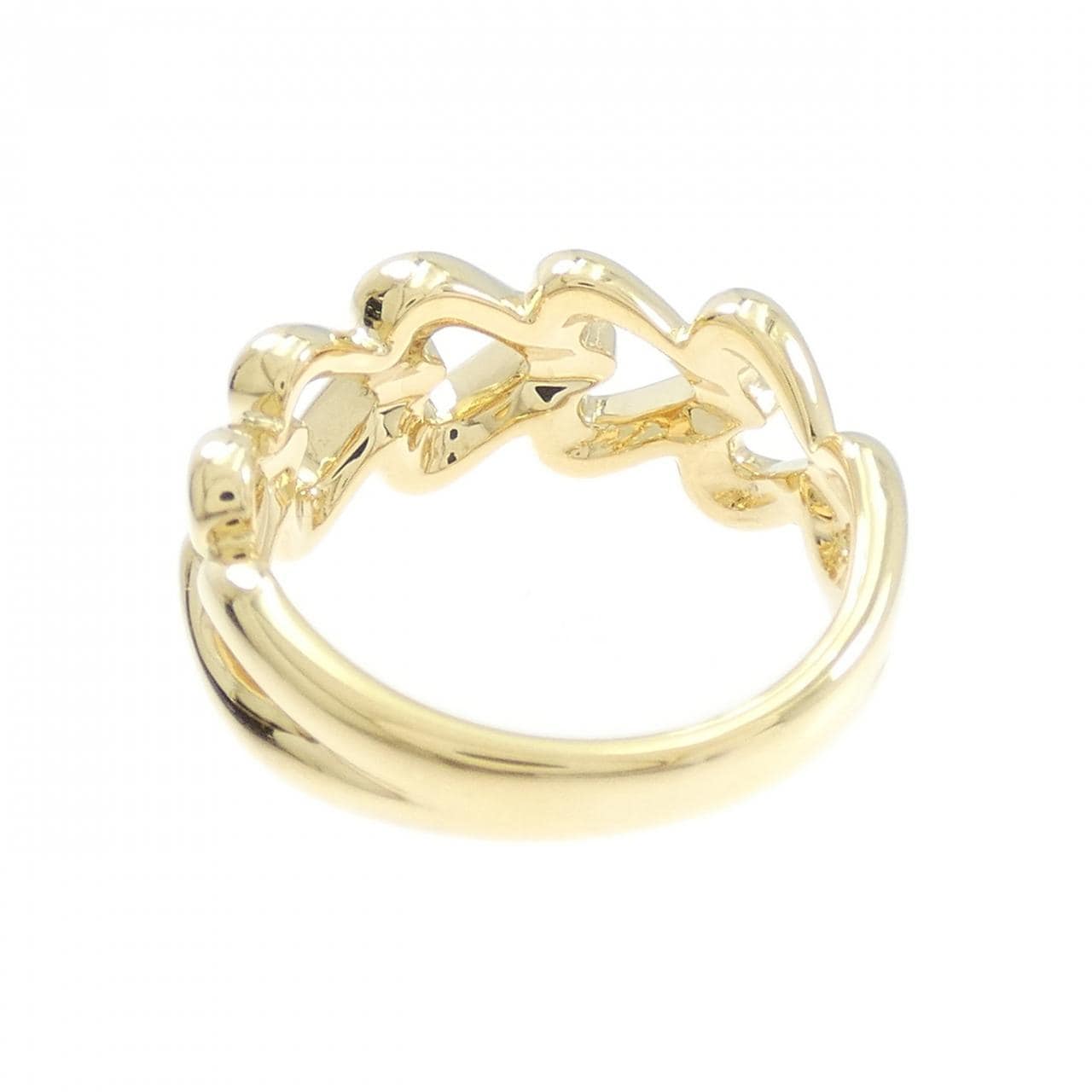 750YG心形钻石戒指，0.07克拉