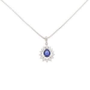 PT サファイヤ ネックレス 0.64CT