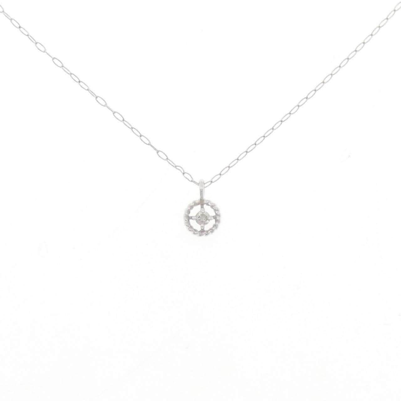 K10WG ダイヤモンド ネックレス 0.02CT