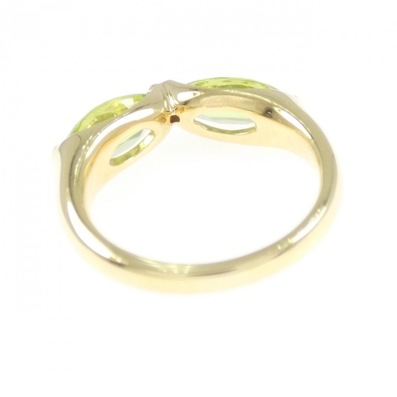 K18YG ペリドット リング