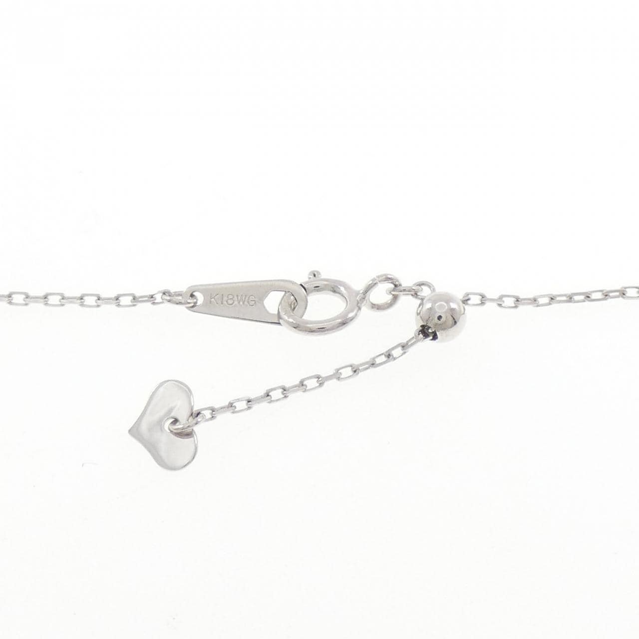 K18WG キャット ダイヤモンド ネックレス 0.006CT