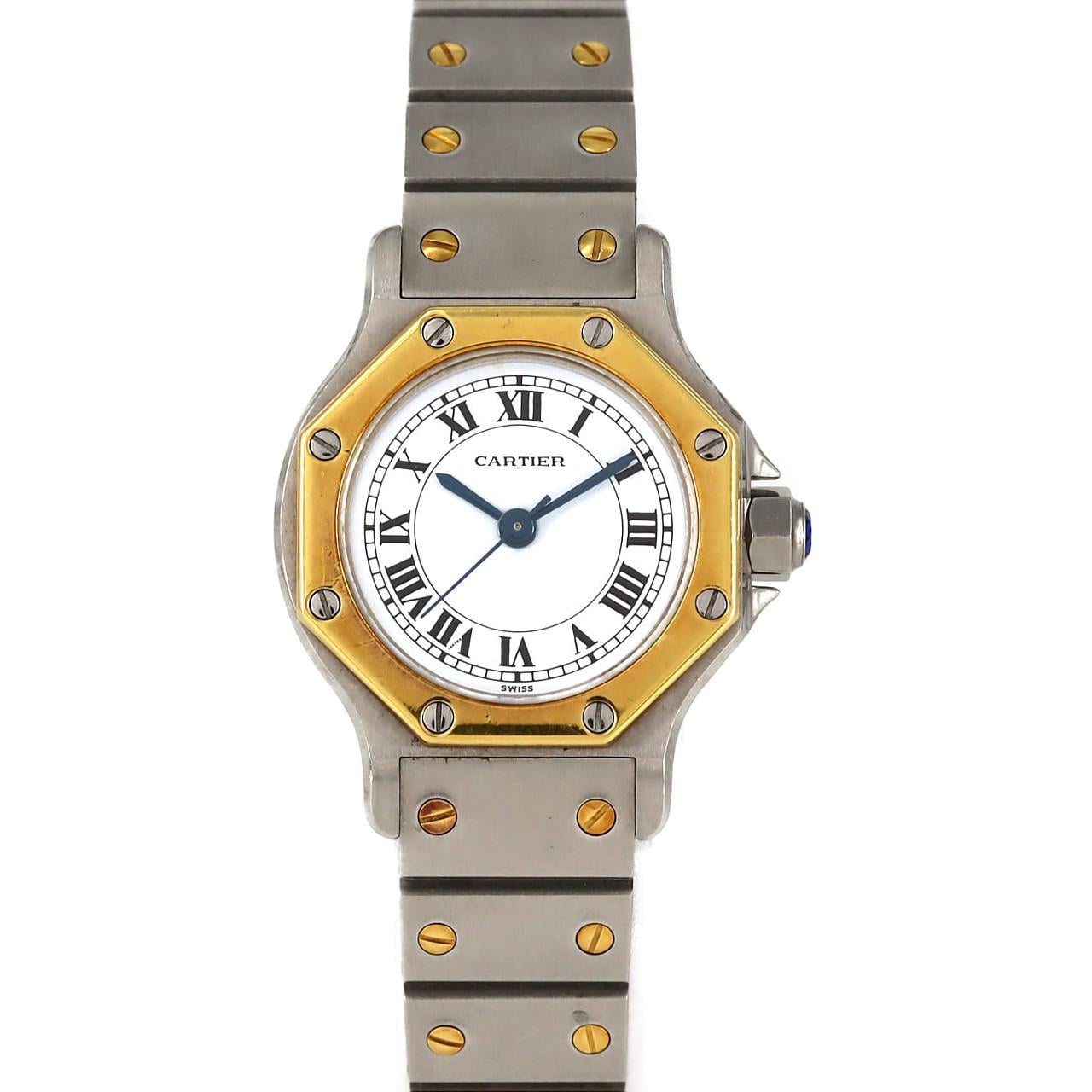 【ノーメンテナンス還元価格】カルティエ サントスオクタゴンSM コンビ SSxYG 自動巻