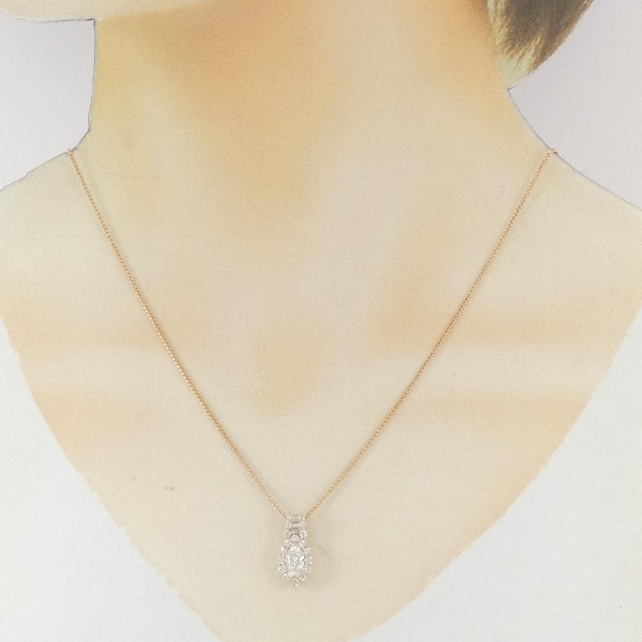 K18PG ダイヤモンド ネックレス 0.503CT