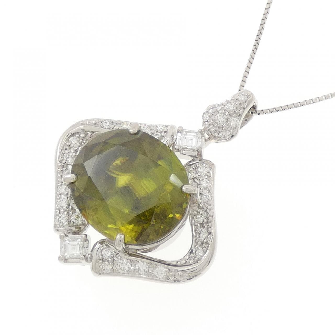 PT900/PT850 スフェーン ネックレス 12.82CT