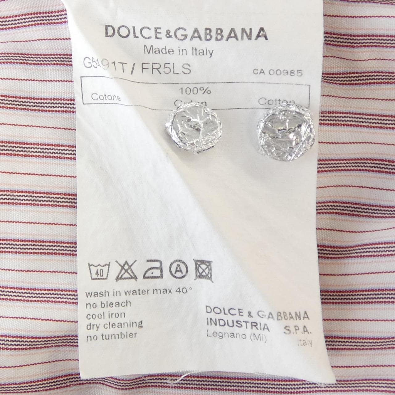 ドルチェアンドガッバーナ DOLCE&GABBANA G5491T シャツ