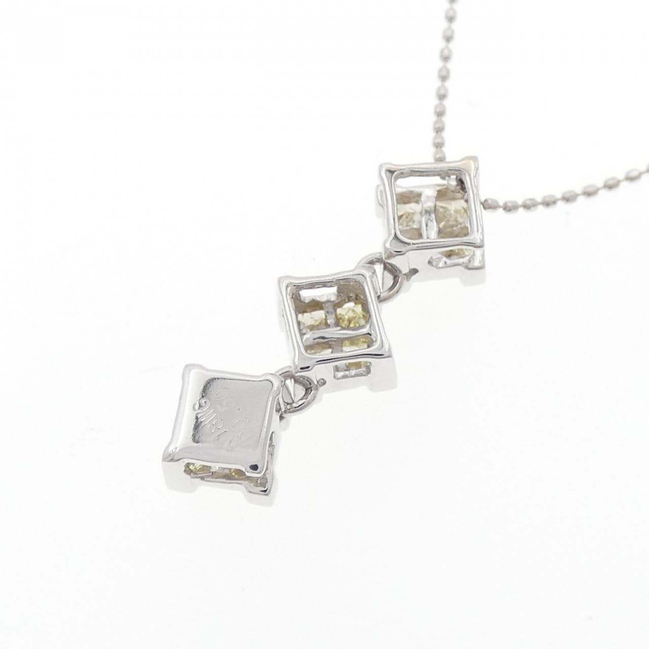 K18WG ダイヤモンド ネックレス 0.50CT
