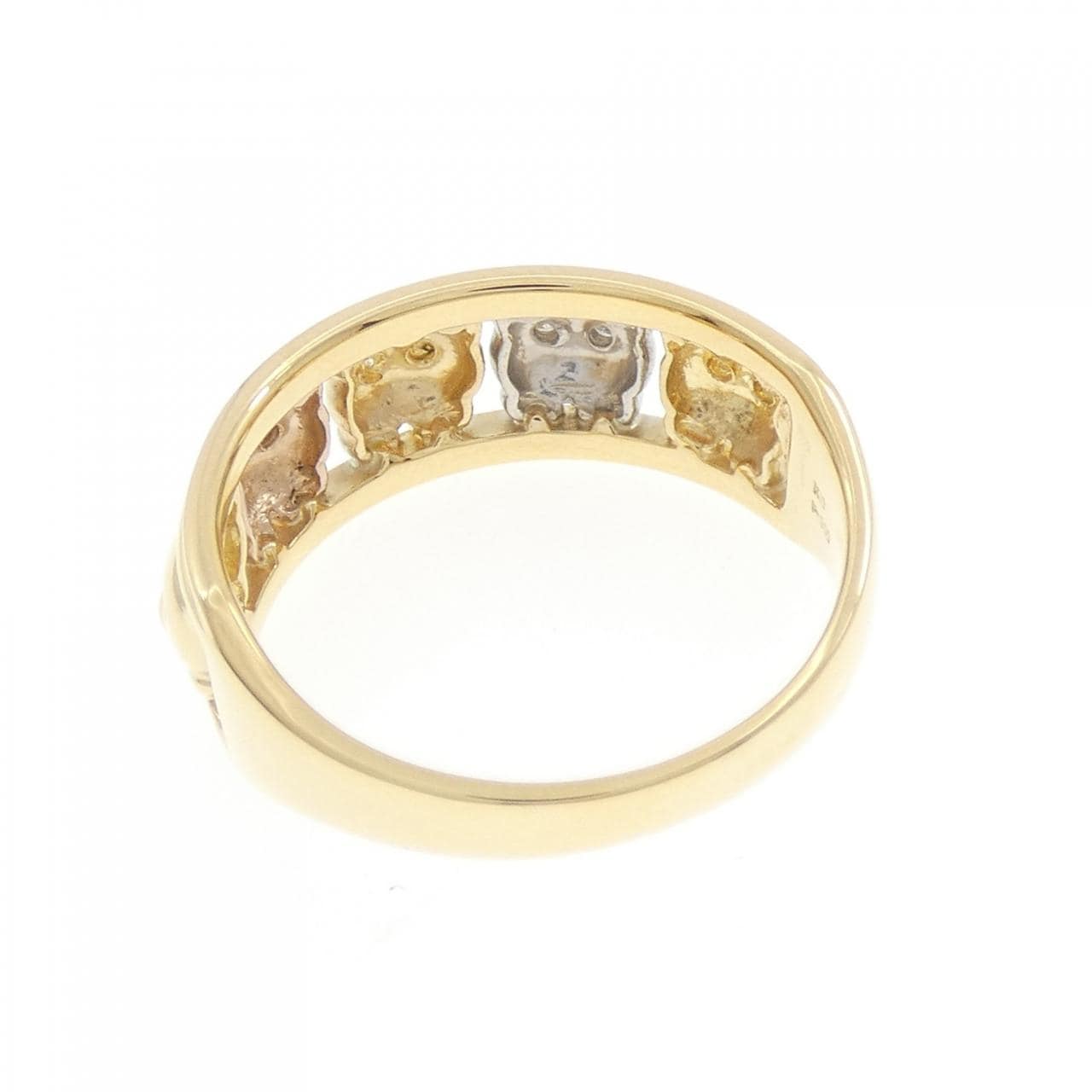 K18YG/PT900/K18PG豬鑽石指0.05CT