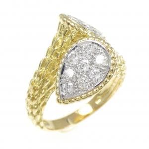 K18YG/PT900 ダイヤモンド リング 0.80CT