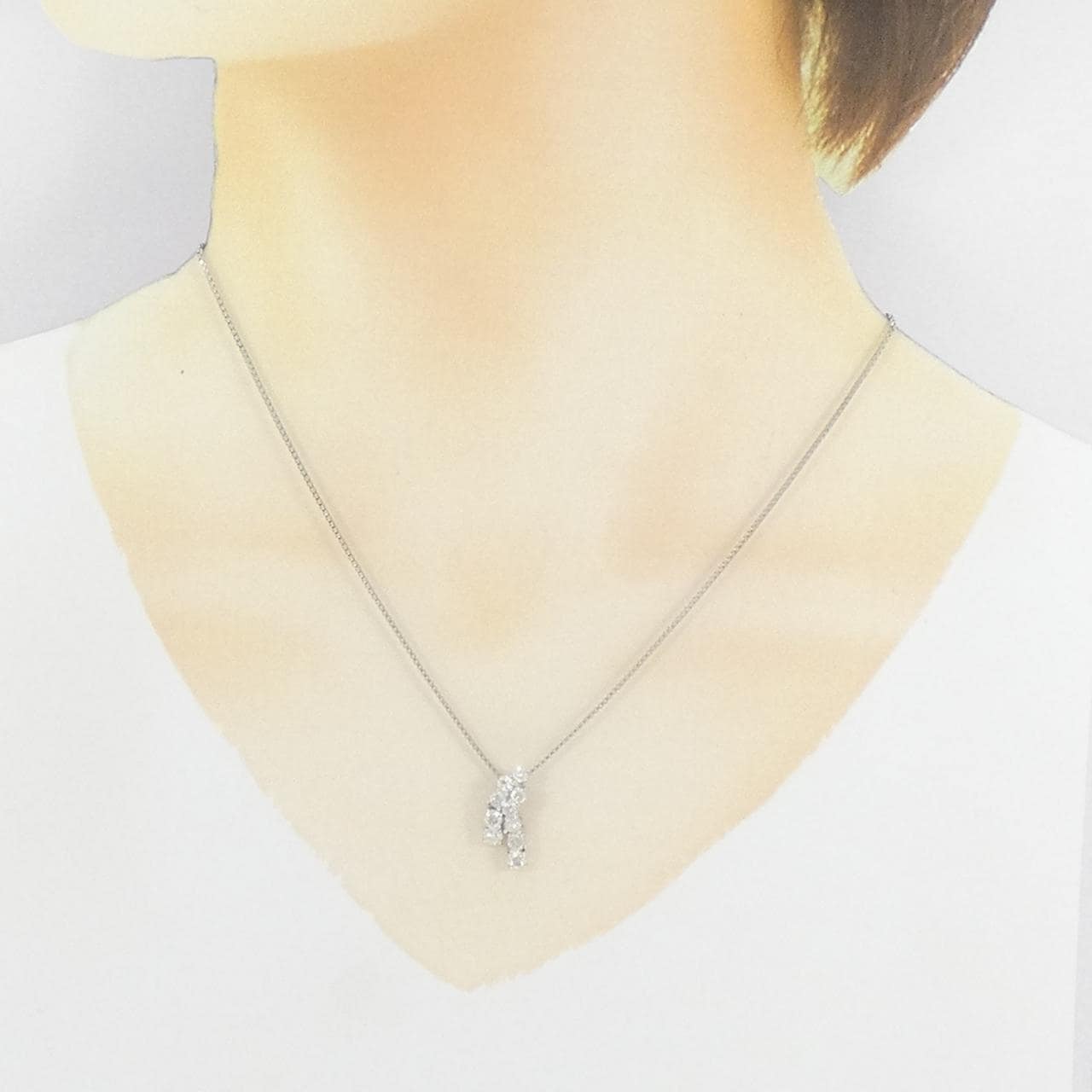 PT900/PT850 ダイヤモンド ネックレス 1.05CT