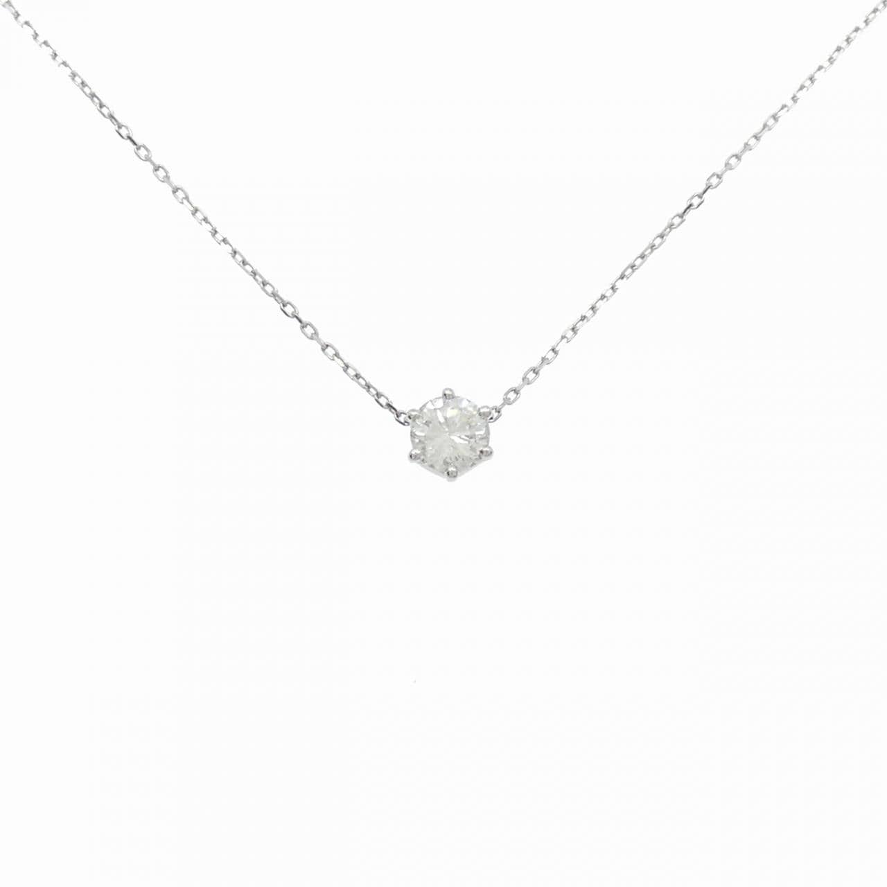 PT900/PT850 ソリティア ダイヤモンド ネックレス 0.557CT