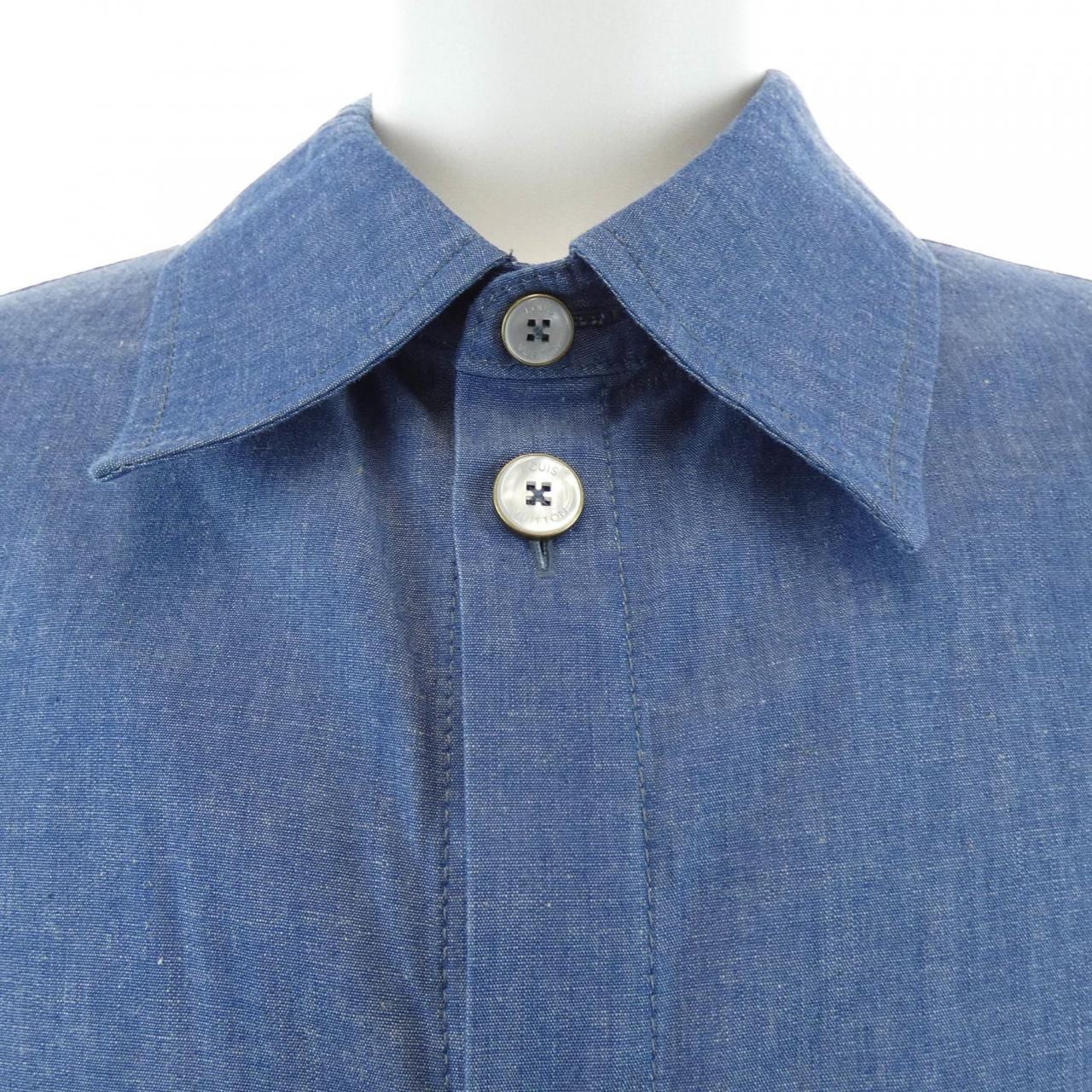 ルイヴィトン LOUIS VUITTON エンブロイダリー シャンブレー HTS18WWPI S／Sシャツ