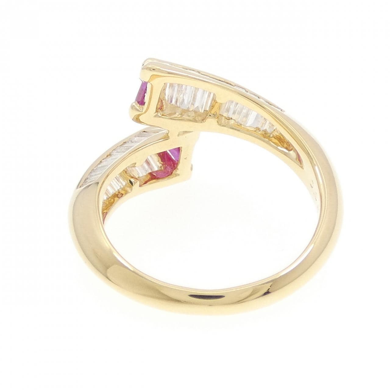 K18YG ルビー リング 1.20CT