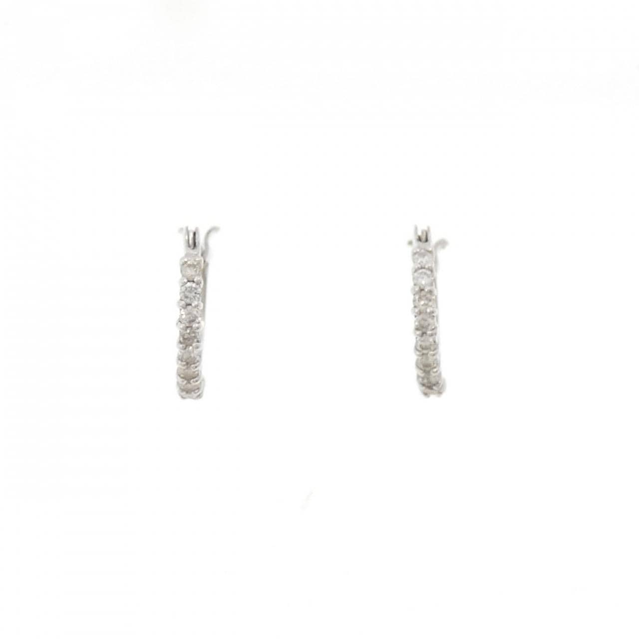 K18WG ダイヤモンド ピアス 0.16CT