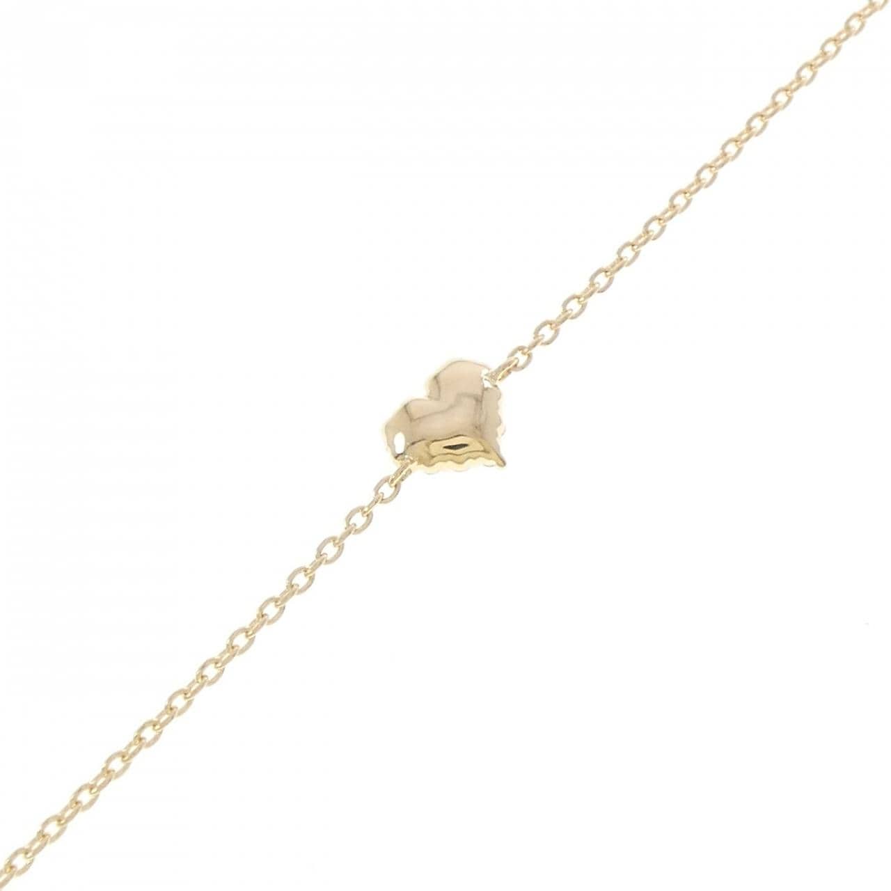 K18YG ハート ダイヤモンド ブレスレット 0.21CT