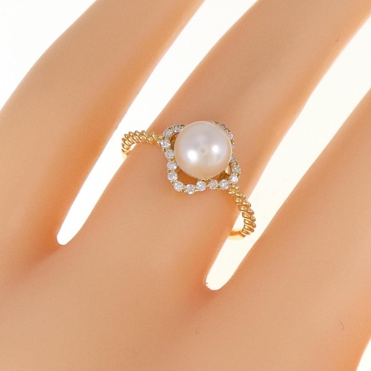 K18YG アコヤパール リング 6.2mm