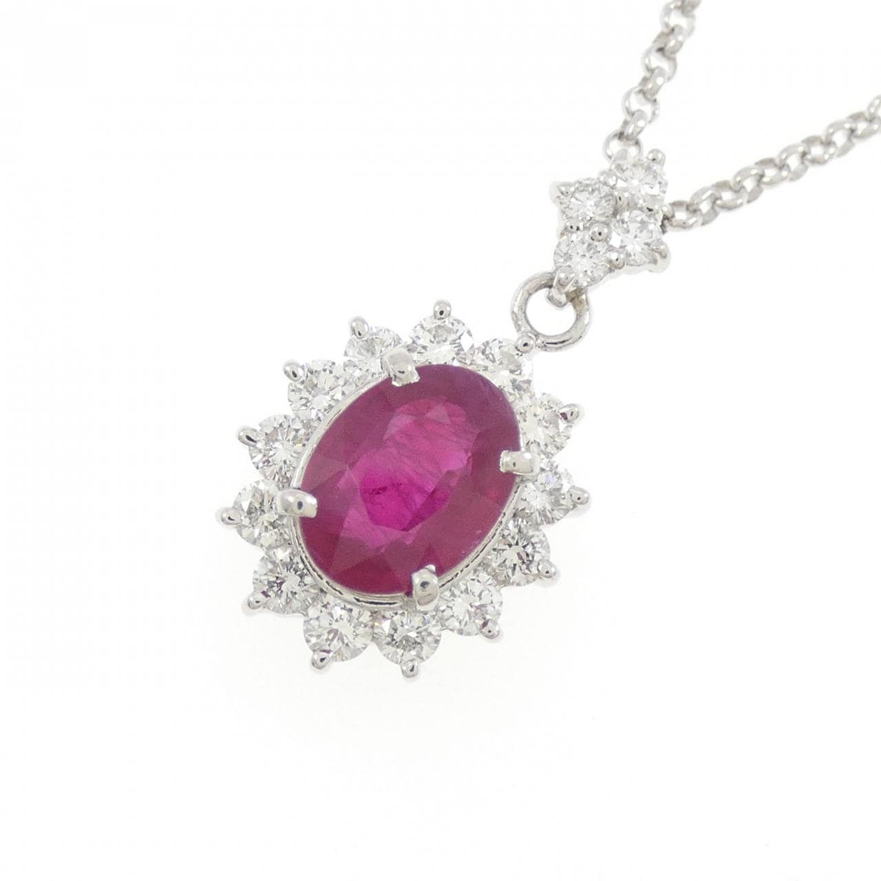 PT900/PT850 ルビー ネックレス 2.02CT ビルマ産