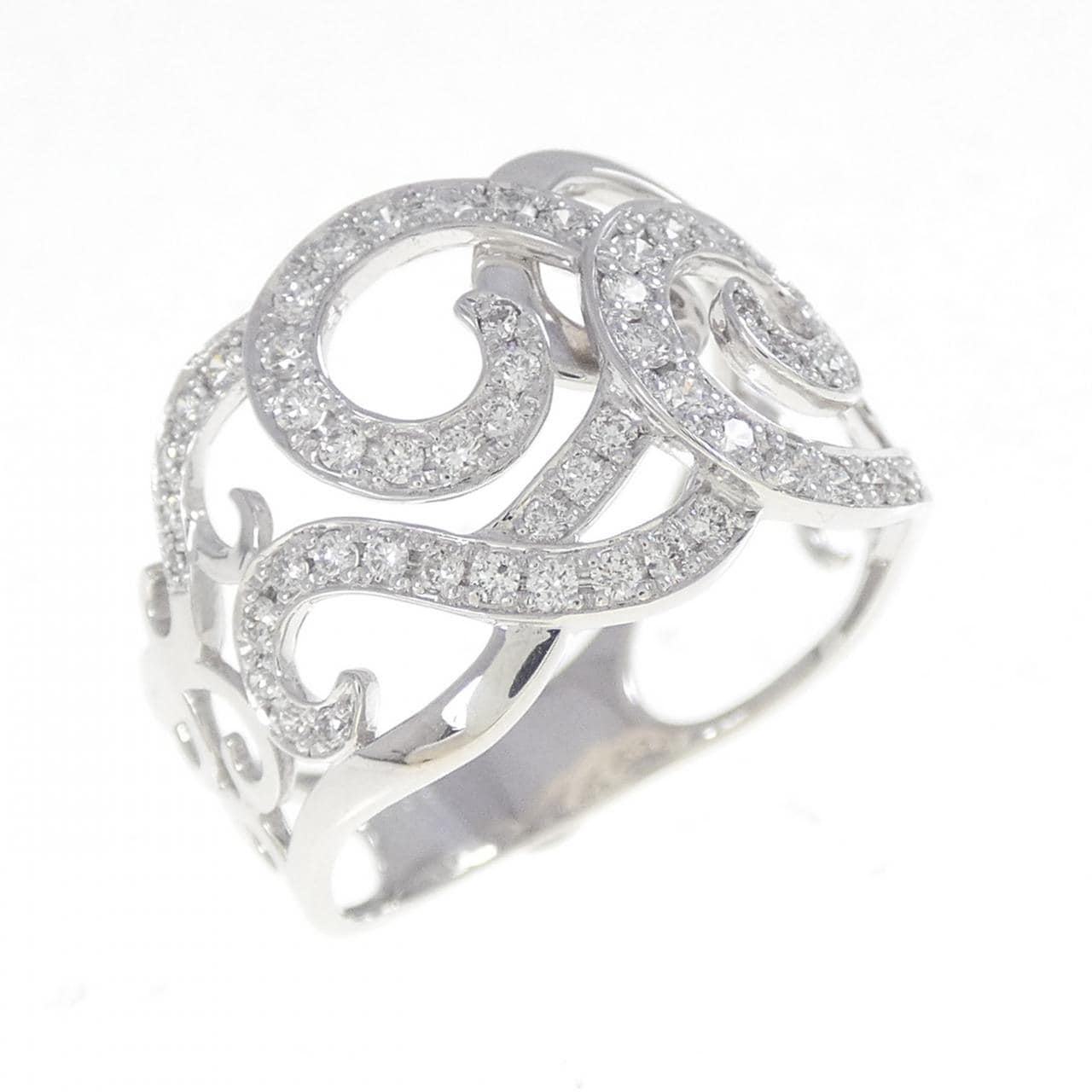 K18WG ダイヤモンド リング 0.38CT