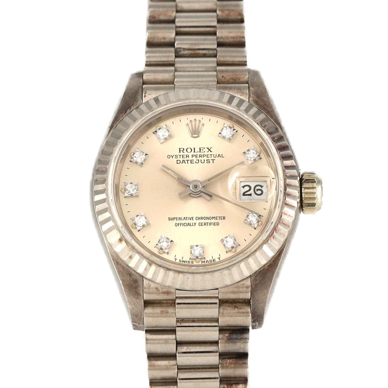 【ノーメンテナンス還元価格】ロレックス デイトジャスト 69179G. WG 自動巻 L番