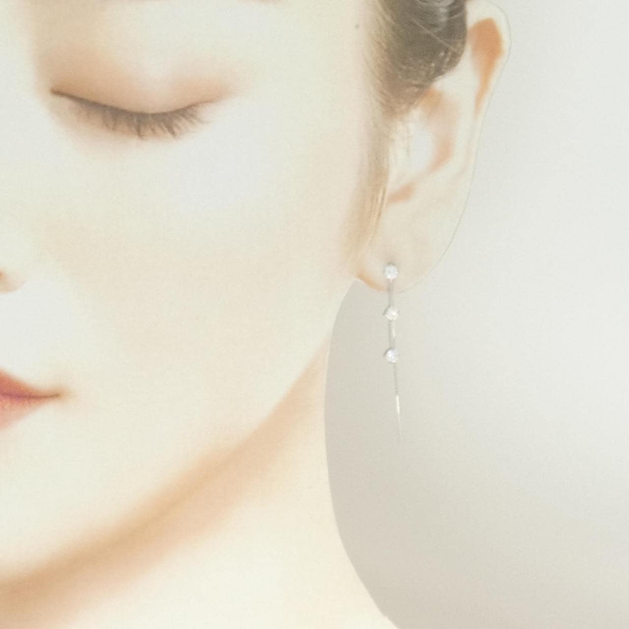 K14WG キュービック ピアス