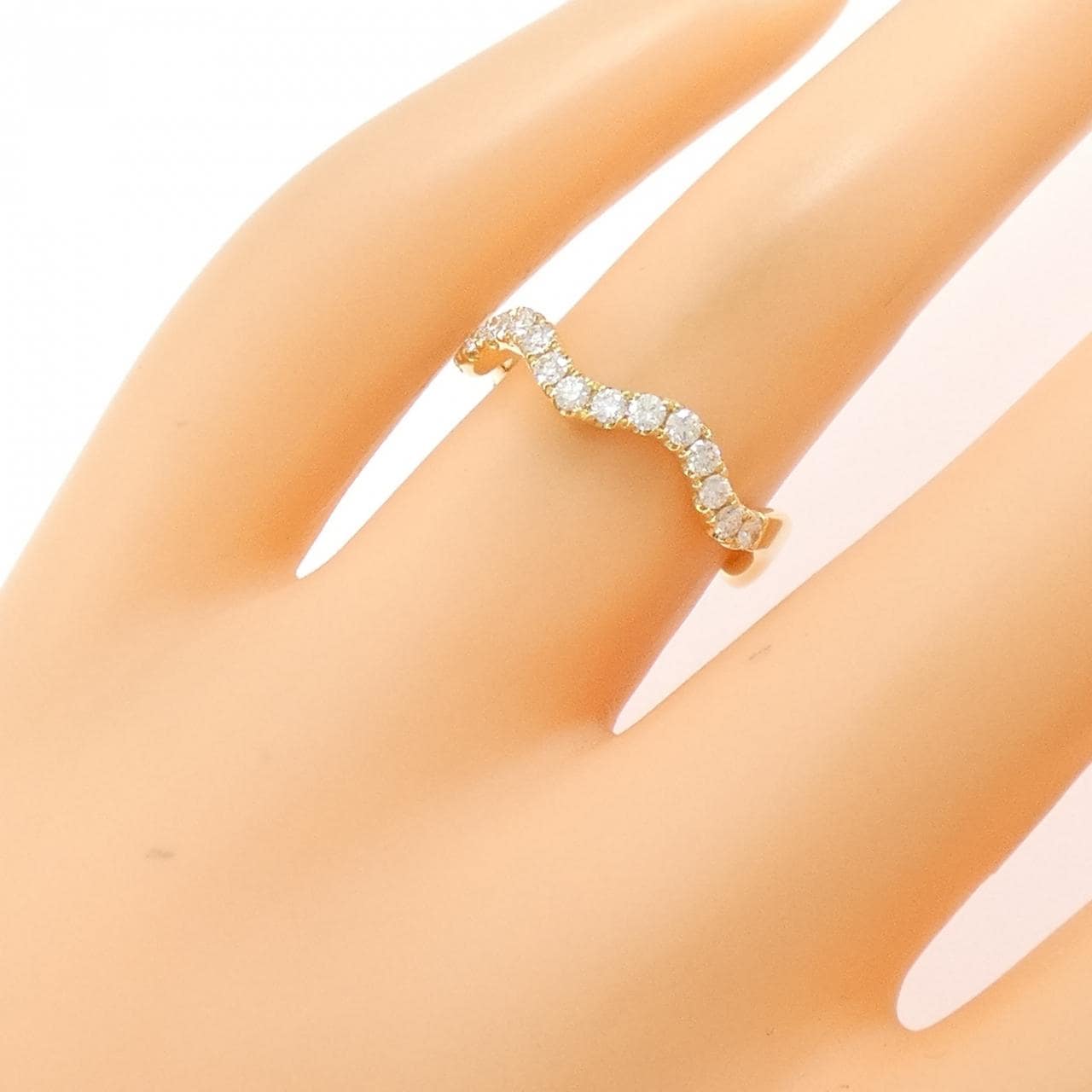 750YG ダイヤモンド リング 0.385CT