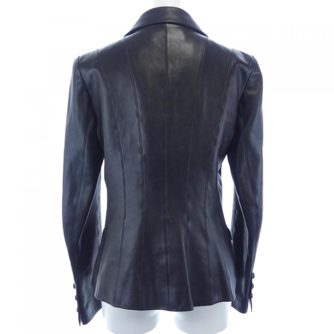 【ヴィンテージ】シャネル CHANEL P21617V01343 03A レザージャケット