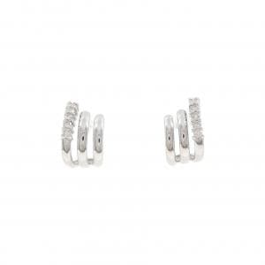 K18WG ダイヤモンド ピアス 0.14CT