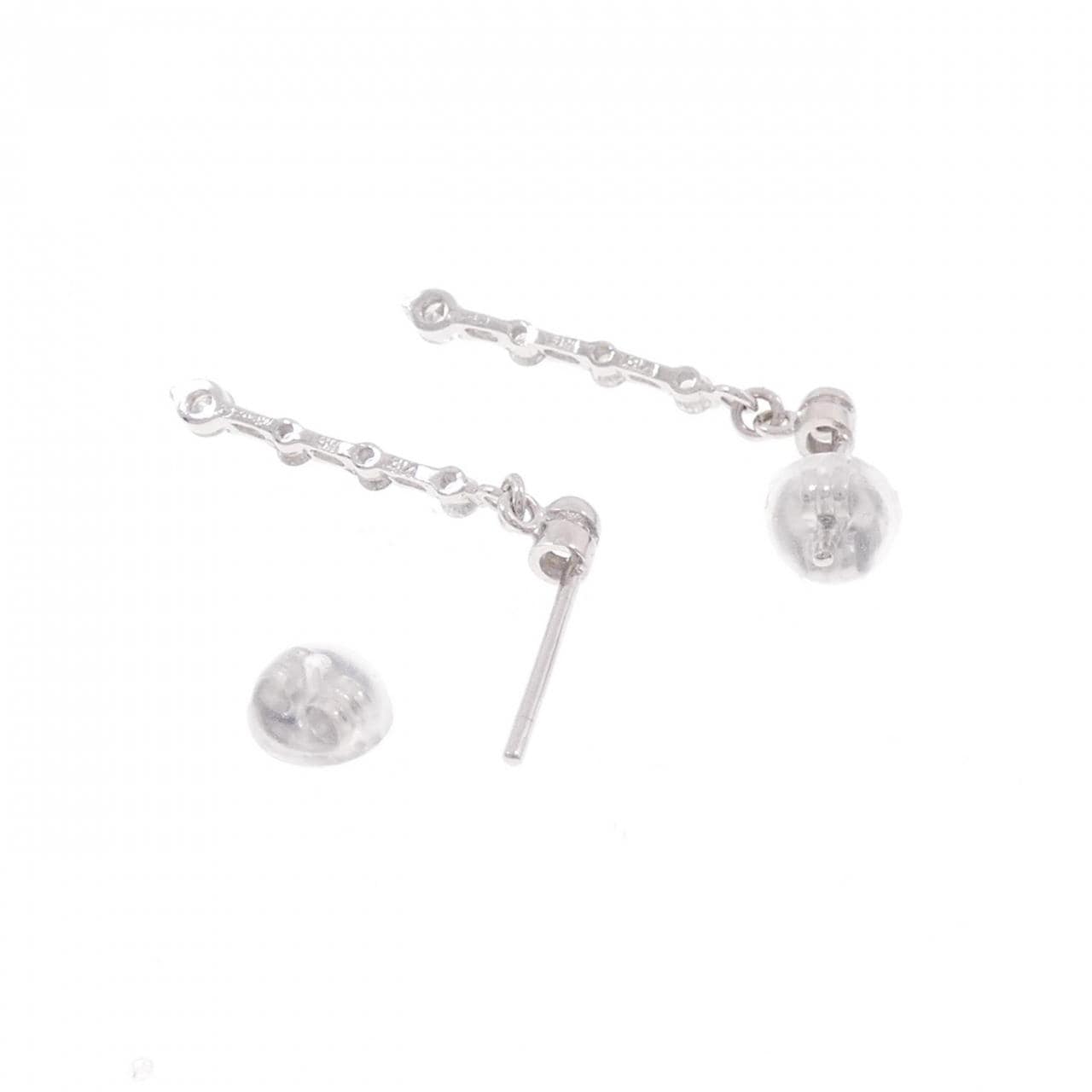 K18WG ダイヤモンド ピアス 0.30CT